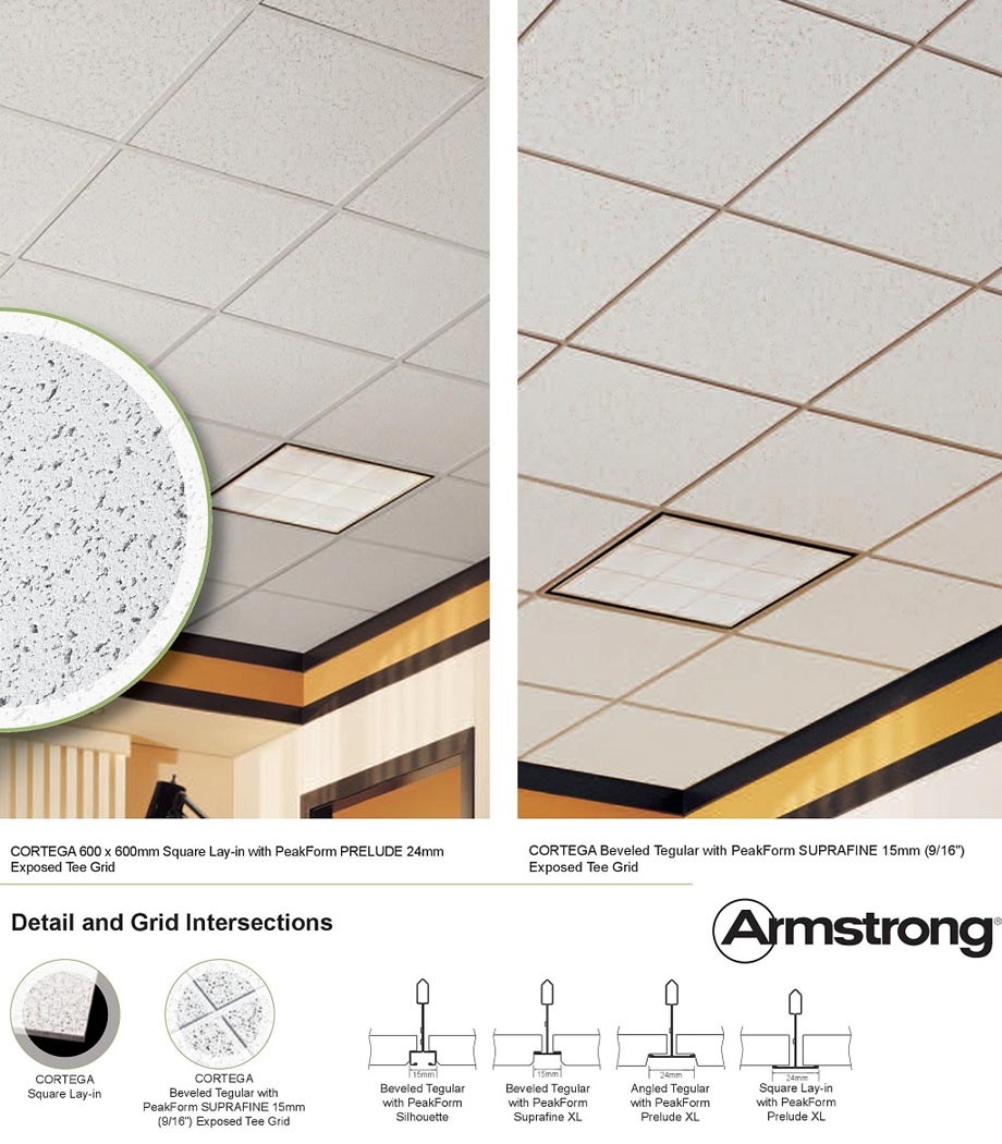 Tấm sợi khoáng Cortega RH99 ArmStrong – MỸ