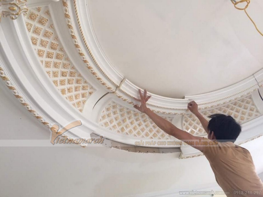 Thi công trần thạch cao cho nhà anh Hùng tại Nam Định Thi công trần thạch cao cho nhà anh Hùng tại Nam Định