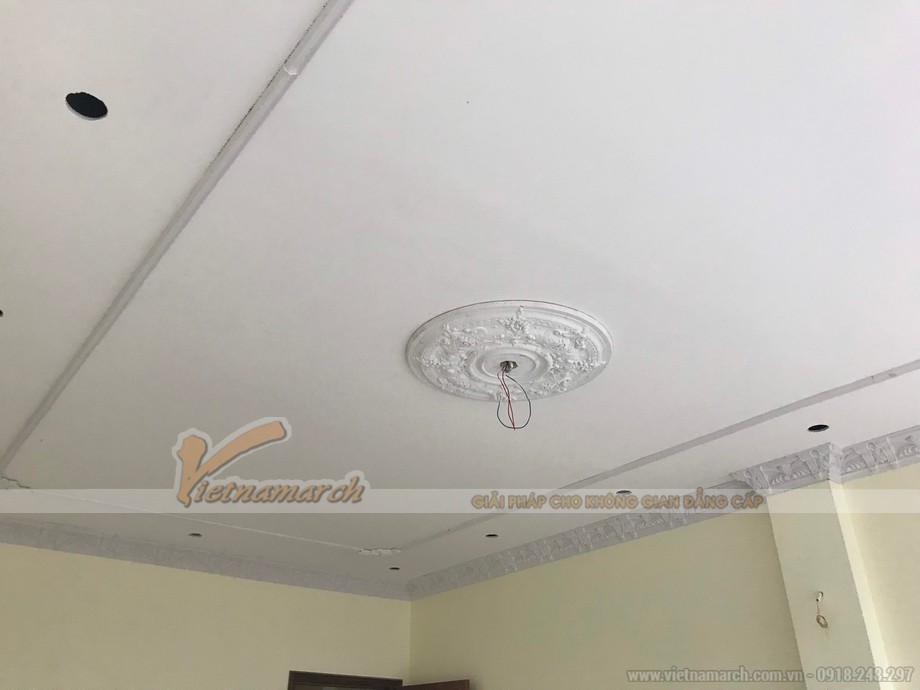 Thi công trần thạch cao hiện đại cho chị Chi tại Hà Đông Thi công trần thạch cao hiện đại cho chị Chi tại Hà Đông