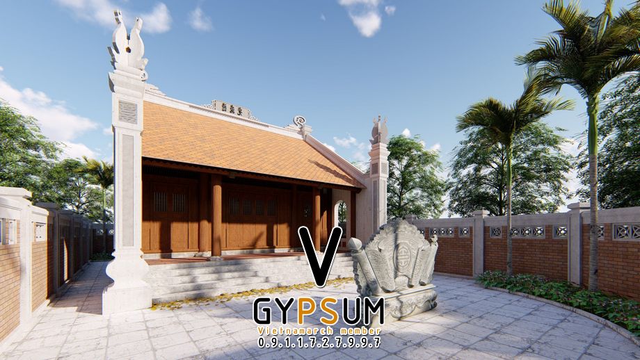 Thiết kế nhà thờ họ 3 gian 2 mái bằng gỗ đẹp cho chú Ngọc Thiết kế nhà thờ họ 3 gian 2 mái bằng gỗ đẹp cho chú Ngọc