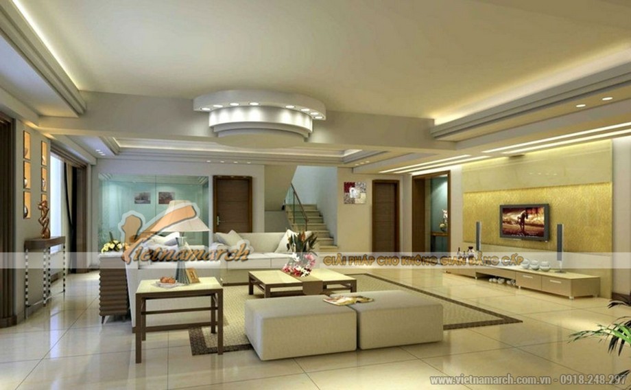 Thiết kế trần thạch cao cách âm cực tốt cho căn biệt thự nhà anh Minh – Bắc Ninh Thiết kế trần thạch cao cách âm cực tốt cho căn biệt thự nhà anh Minh – Bắc Ninh