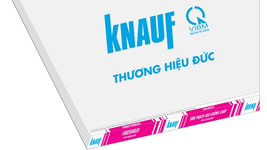 Tấm thạch cao Knauf FireShield chống cháy an toàn Tấm thạch cao Knauf FireShield chống cháy an toàn