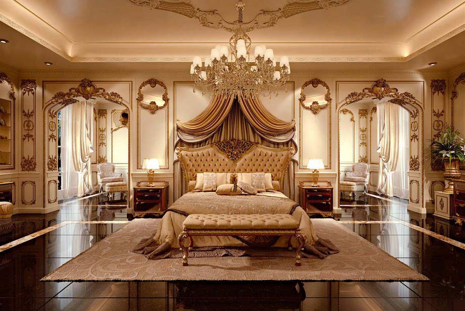 Những mẫu trần thạch cao phòng ngủ cổ điển đẹp và quyến rũ tại biệt thự Ecopark.