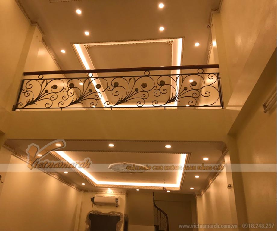 Thi công trần thạch cao hiện đại cho chị Chi tại Hà Đông