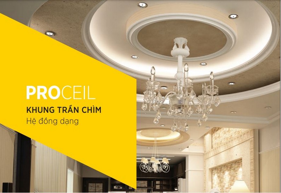 Ứng dụng của khung xương trần chìm USG Boral ProCeil Ứng dụng của khung xương trần chìm USG Boral ProCeil