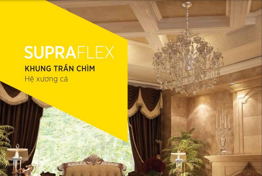 Ứng dụng khung xương trần chìm USG Boral SupraFlex Ứng dụng khung xương trần chìm USG Boral SupraFlex