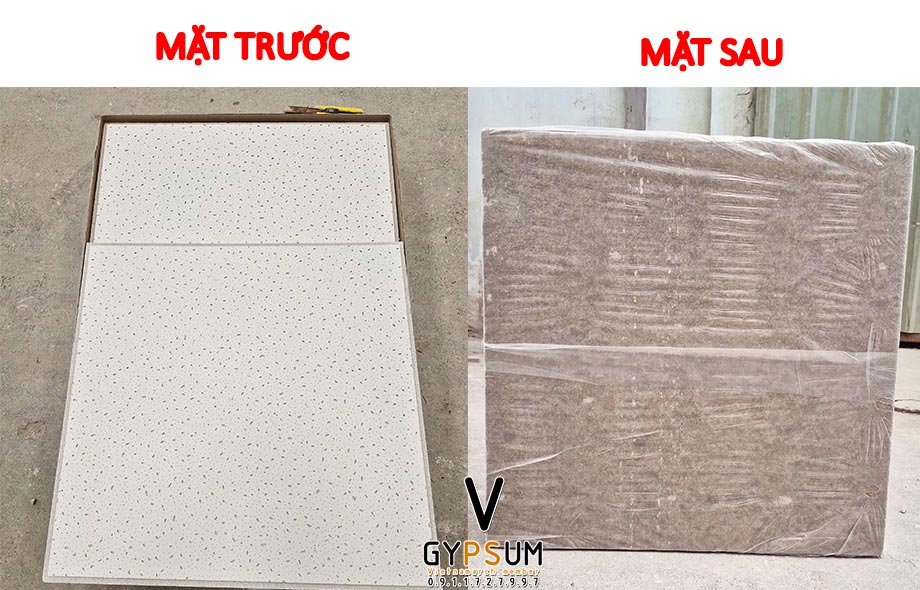 Tấm trần sợi khoáng Vgypsum giá rẻ Tấm trần sợi khoáng Vgypsum giá rẻ